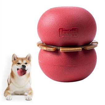 EETOYS Pet Treat Food Dispenser Toy Slow Eating Dual Ball Tyre Rubber Dog Toy, maat M