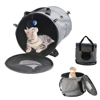 3-in-1 opvouwbare kattentunnel/huis/drager Binnen Outdoor Play met Fun bal