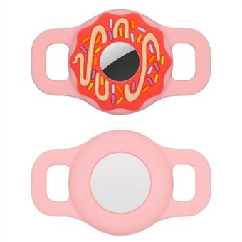 Donut siliconen hoes voor AirTag Bluetooth Tracker beschermhoes voor honden/katten huisdieren (rond type)