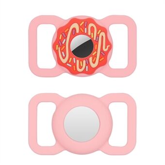 Donut siliconen hoes voor AirTag Bluetooth Tracker beschermhoes voor honden/katten (Maat: L)