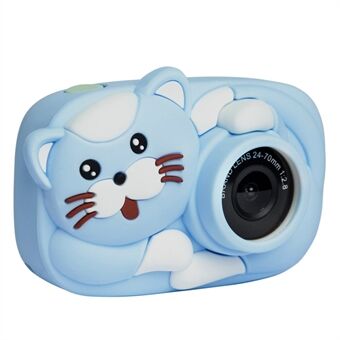 2,4-inch IPS HD-monitor 2600W Cartoon Cat Kids Intelligente gezichtsherkenning Timing Schieten Videorecorder (zonder TF-kaart)