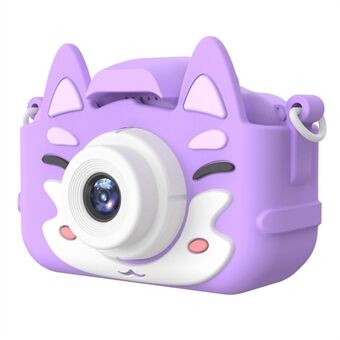 Cartoon Fox 2.0 inch Scherm Kinderen Camera Oplaadbare Dual Lens 1080P Digitale Camera Camcorder