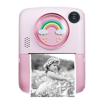 M1 Kids Instant Print Camera 2.0 "IPS Scherm Digitale Cartoon Camera HD Selfie Dual Lens Camera Ondersteuning 1920x1080P Resolutie