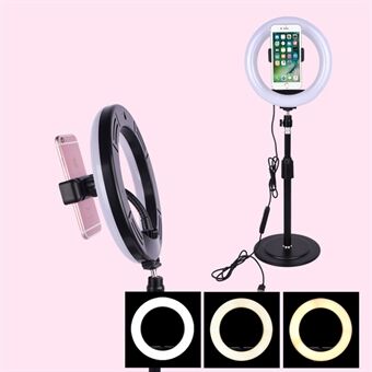 8-inch dimbare LED- Ring met ronde Stand en telefoonclip