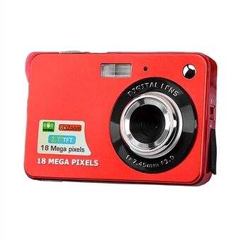 Digitale camera Mini pocketcamera 18MP 2,7 inch LCD-scherm 8x Zoom Smile Capture Anti- Shake met batterij