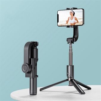 W20 3 in 1 handheld gimbal telefoonstabilisator + standaard + Bluetooth selfiestick (CE-gecertificeerd) - zwart