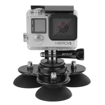 PULUZ PU164B Driehoekige zuignapbevestiging met schroef voor GoPro HERO 6/5/5 Session/4 Session