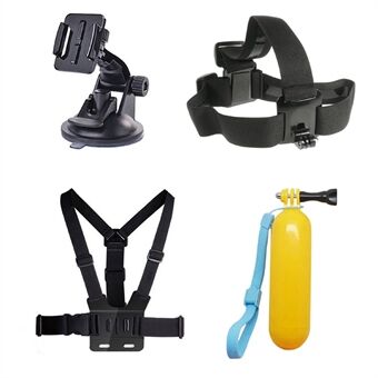 4 in 1 accessoireset met zwevend handvat, borstband voor GoPro Hero 4/3+/3/2/1 SJ4000/5000/6000/Xiaomi Yi