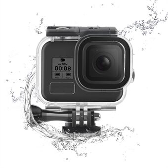 AT1226 60m onderwatercamera duiken shell waterdichte beschermende behuizing met metalen knop voor GoPro Hero 8 "