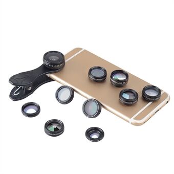 APEXEL APL-DG10 10 in 1 telefoon camera lens set fisheye groothoek macro telescoop lens