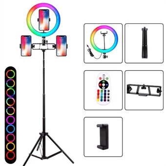 SD-5354 160 cm telescopische standaard afstandsbediening 10 inch RGB Ring Fill light met 3 telefoonstanden Design