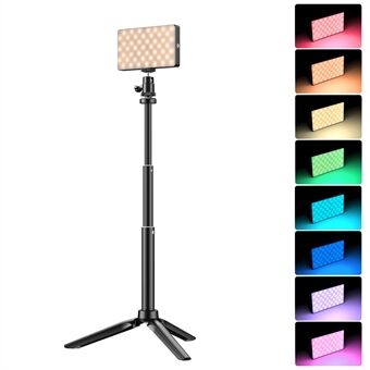 APEXEL APL-FL07 Fotografie RGB Kleurrijke LED Licht Draagbare Zak Vullicht met 1/4 Schroef Camera Verlichting Kit voor Videoconferentie Live-streaming