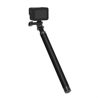 TELESIN TE-MNP-117 1.16 m koolstofvezel Selfie Stick Verstelbare lengte Monopod met 1/4 schroefgat voor telefoon actiecamera