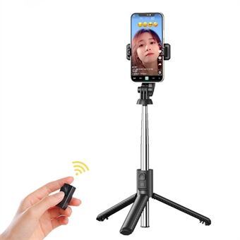 KP13 Intrekbare draadloze afstandsbediening Mobiele telefoonstandaard Opvouwbare draagbare Bluetooth Selfie Stick- Stand (1,1 m)