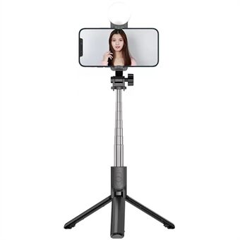 KP12S Draagbare Livestream Mobiele Telefoon Stand Intrekbare Draadloze Afstandsbediening Bluetooth Selfie Stick Stand Met Invullicht