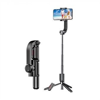 DISPHO WS-19017-1 Bluetooth intrekbare selfiestickstandaard Draagbare stabilisator Selfiestick met afneembare afstandsbediening Verstelbare telefoonclip