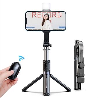 Z9S 105cm Uitschuifbare Draadloze Bluetooth Afstandsbediening Selfie Stick 360 Graden Roterende Telefoon Live Streaming Beugel Statief met Invullicht