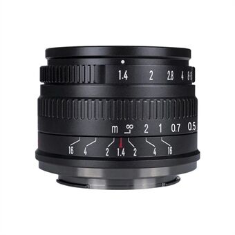 7ARTISANS 35mm F1.4 groothoeklens APS-C Stor diafragma handmatige focus cameralens voor Sony E / Nikon Z / Canon EOS M / Fuji X