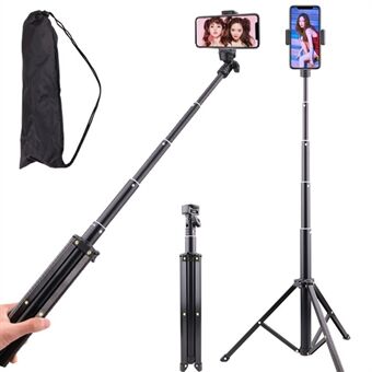 T9 Telescopische telefoonhouder van 140 cm Selfie Stick Video-opname Live Streaming Stand met opbergtas