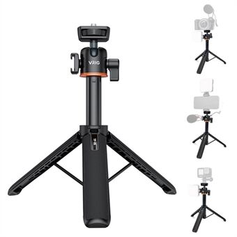 VRIG TP-06 Afneembare Statief Houder Mobiele Telefoon SLR Camera Stand voor Outdoor Live Streaming Draagbare Statief Stand Ondersteuning 360-graden Roterende