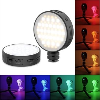 VIJIM R66 RGB draagbare oplaadbare ronde camera-invullichtfotografie LED- Lampe