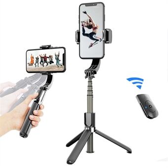 SELFIESHOW L08 Handheld Bluetooth Selfie Stick Verborgen Stand Live-uitzending Beugel met Afstandsbediening - Zwart