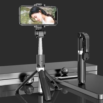 SELFIESHOW L01s Selfie Stick Stand Intrekbare Bluetooth Monopod met 360 graden roterende telefoonclip en afstandsbediening