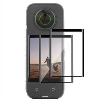 SUNNYLIFE IST-BHM499 2PCS HD Clear Camera Screen Film voor Insta360 X3, anti-explosie gebogen ontwerp Volledig bedekkende schermbeschermer van gehard glas