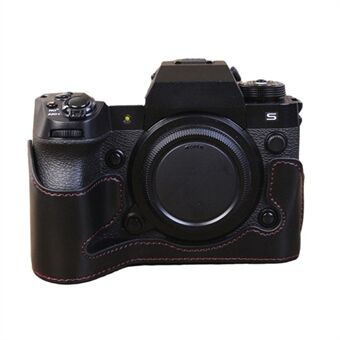 Voor Fujifilm X-H2s PU Leer Anti- Scratch Camera Bodem Cover Grote Opening Ontwerp Beschermende Half Body Case: