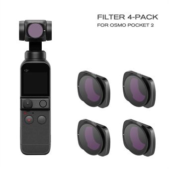 STARTRC camerafilters Magnetische lenzenset met 4 ND-filters (ND8PL / ND16PL / ND32PL / ND64PL) voor DJI OSMO Pocket 2/1