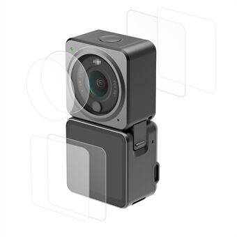 [Power Versie] 2 Sets van EWB9033_2 Camera Lens Screen Protector HD Gehard Glas Screen Protector voor DJI Action 2 Sport Camera
