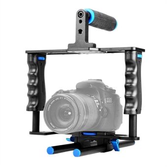 YELANGU C2 SLR metalen frame kooi Camera-uitrusting set Schokdemperstabilisator voor microfilmproductie