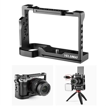 YELANGU C24-A Quick Release Camera Houder Frame voor Sony Alpha 7C Professionele Camera Video Orig met 1/4 "3/8" Adapter