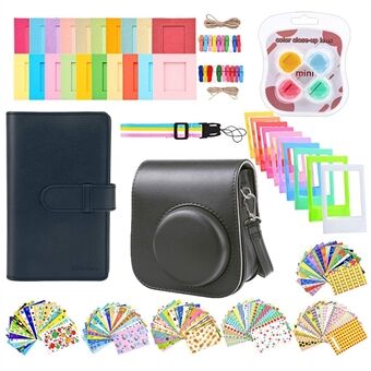 Instant Camera Accessoires Compatibel met Fujifilm Instax Mini 11, 14-in-1 Sluiter Accessoires Bundel met PU Leren Tas / Schouderriem / Instant Camera Cadeausets