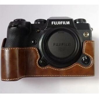 Halflederen PU-lederen camera Beschermhoes voor Fujifilm X-H1