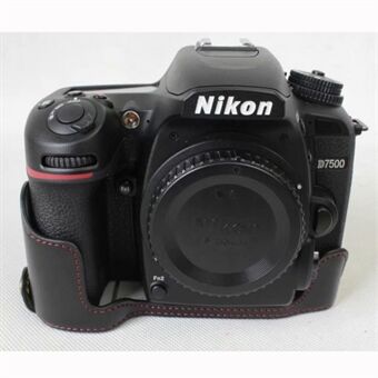 Halve camera PU lederen beschermhoes voor Nikon D7500 digitale SLR camera