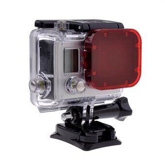 Rode snap-on onderwaterkleurcorrectie duikhuisfilter voor Gopro Hero 3