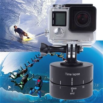 Time Lapse 360 graden automatische rotatie van cameraplatform statiefbasis voor GoPro Hero Head , Xiaoyi actiecamera