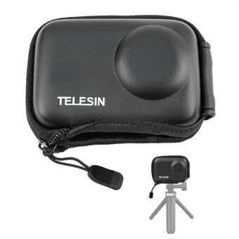 TELESIN OA-BAG-002 voor DJI Osmo Action3 PU-leer + EVA opbergtas met halfopen ritssluiting