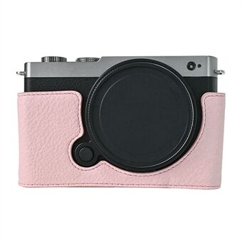 Voor Panasonic Lumix S9 Cameratas Grote Uitsparing Litchi Textuur PU Lederen Beschermhoes