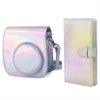 Voor Fujifilm Instax Mini 12/11/9/8 PU Leather Camera Case Cover Schoudertas met 3-inch Album