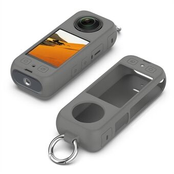 Voor Insta360 X4 Zachte Siliconen Hoes Actiecamera Stofbestendige Beschermhoes met Ring