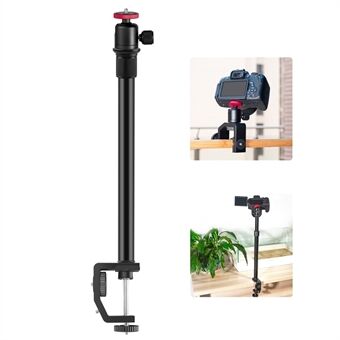 PULUZ PU3064B C-Klem met Balhoofd Gimbal Verstelbare Centrale Kolom Verlengstaaf, Staaflengte 33-60cm