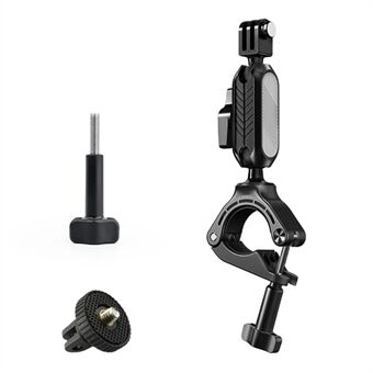 JUNNX JX-GP-10-A Fietsstuurcamerahouderklem met adapter voor GoPro Hero 11 10 9, DJI, 360 graden rotatie Fietsencamerahouder