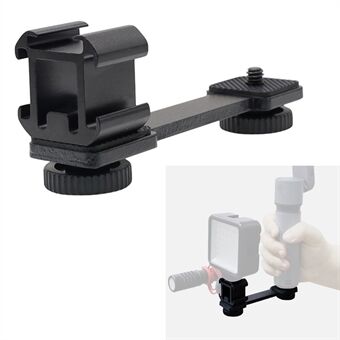 E022 Drie flitsschoenbeugel voor DJI Zhiyun Gladde lichtgewicht draagbare camerabevestigingsadapter met 1/4 "schroef voor invullicht Handheld Cardan-ondersteuning Multi-hoek verstelbaar