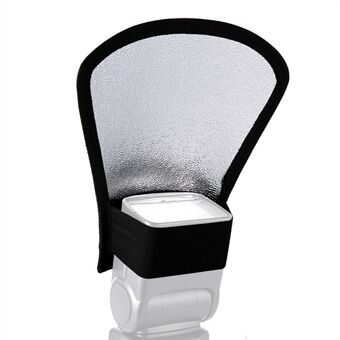 K031 2-in-1 Camera Flash Diffuser Softbox Reflector Photo Flash Light Reflector voor Canon / Nikon / LG