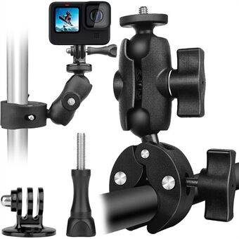 1403 6 cm cameraklembevestiging multifunctionele monitorhouder 360 graden Head met 1/4" adapter voor DSLR-camera, telefoonclip