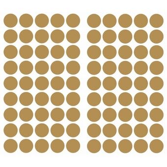 Muurstickers Gouden confetti stippen vinyl 90 stuks