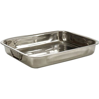 Braadpan 35,5 x 27 x 5,7 cm RVS zilver