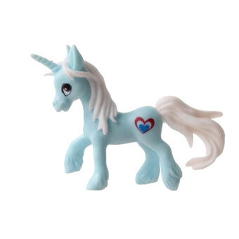 Unicorn Pocket Unicorn meisjes 7 cm blauw/hart